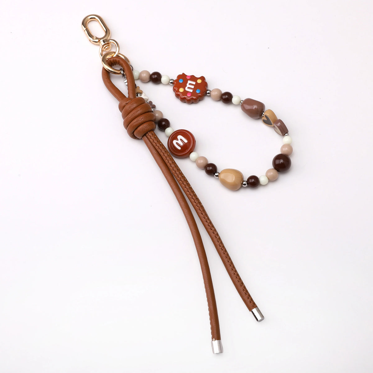 1 Stripe/Bag PU Leather Knotting Rope 18cm Colorful Woven Thread Pendants Handmade DIY Making Keychain Phone Chain Accessories