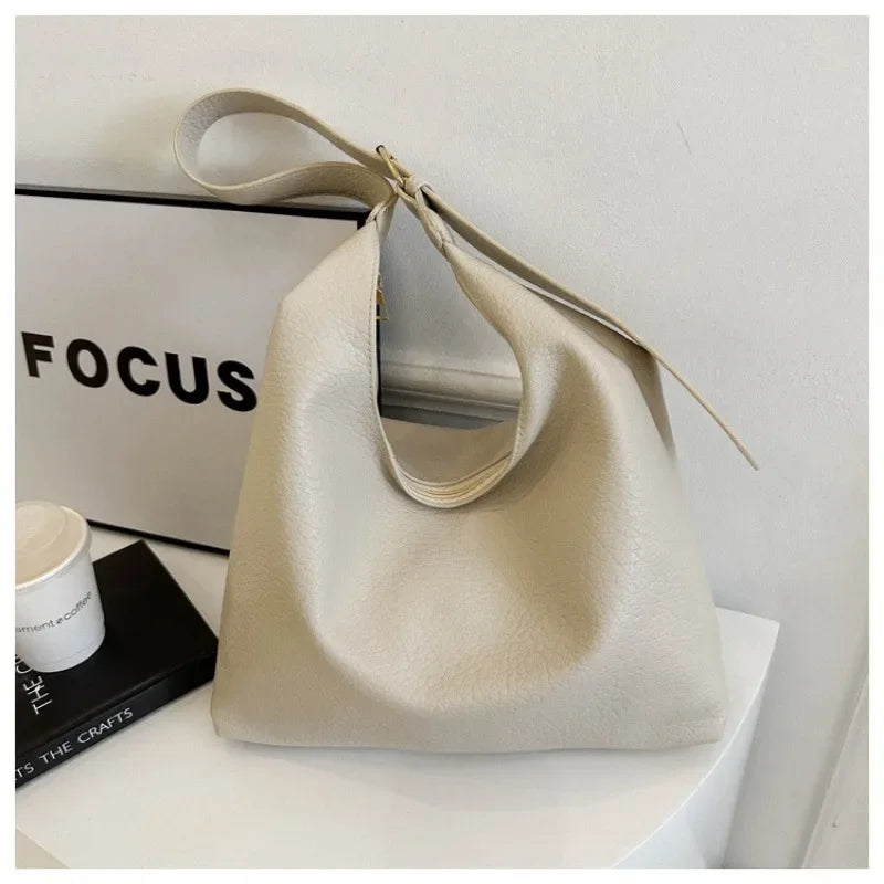 Fashion Leather Tote Bag for Women 2025 Trend Female Simple Large High Capacity Shoulder Bag Women Handbags Messenger Bags