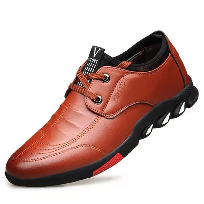 2024 New Leather Shoes Men's Leather Spring Autumn Men's Business Casual Soft-Soled Non-Slip Breathable All-Match Footwear 39-44