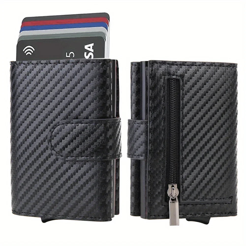 Rfid Microfiber Leather Men Wallets Fashion Card Holder Trifold Wallet Money Bags Smart Slim Thin Coin Pocket Wallet Purse