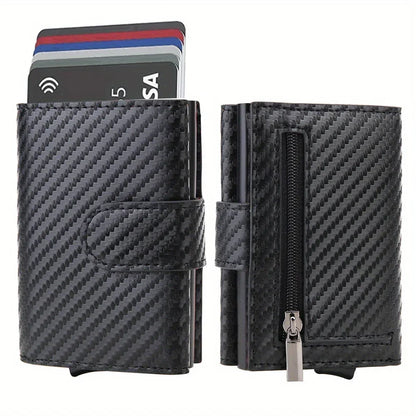 Rfid Microfiber Leather Men Wallets Fashion Card Holder Trifold Wallet Money Bags Smart Slim Thin Coin Pocket Wallet Purse