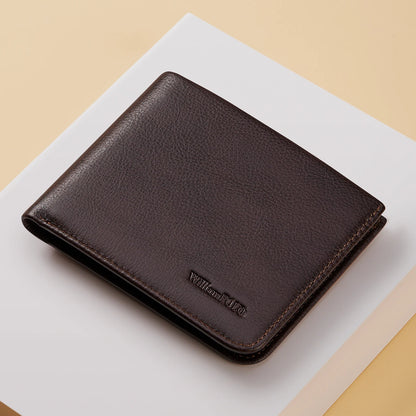 Men's Wallet 2025 New Style Vintage Top Grain Leather Ultra-Thin Card Holder Anti-Theft Anti-Scratch Anti-De-Magnetization Card