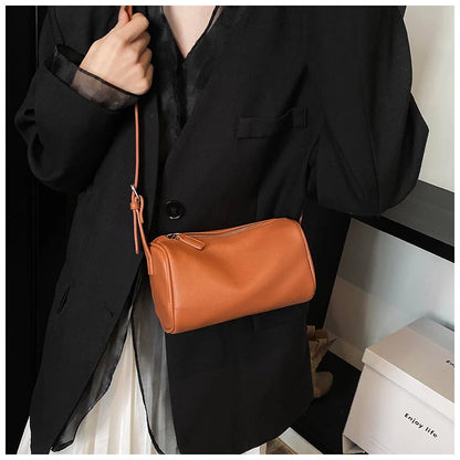 Red Soft Leather Handbag Women 2026 Spring Summer New Casual Crossbody Bags Korean Solid Versatile One Shoulder bag Trend