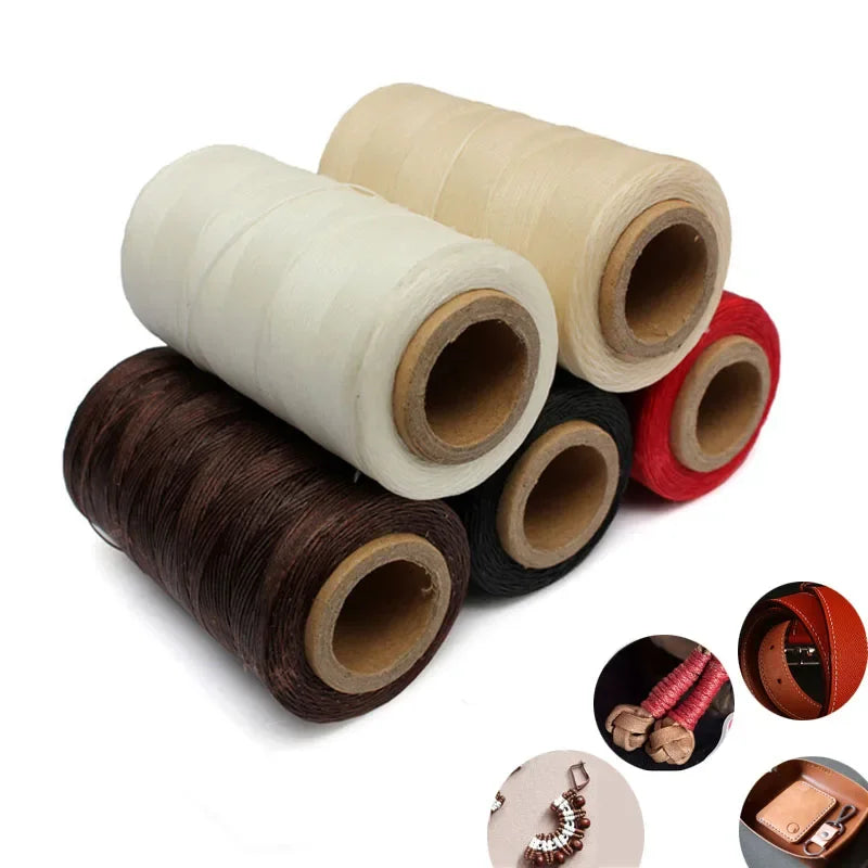 Durable 240 Meters 1mm 150D Leather Waxed Thread Cord DIY Craft Tool Hand Stitching Thread Bookbinding Wallet Sewing Supplies
