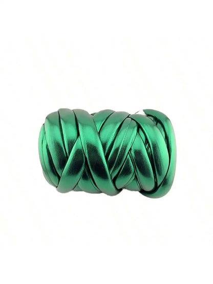 500g Thick Super Bulky Chunky Imitation Metal Leather Yarn for DIY Knitting Crocheting Thread Yarn for Handmade Bags Shoes Craft