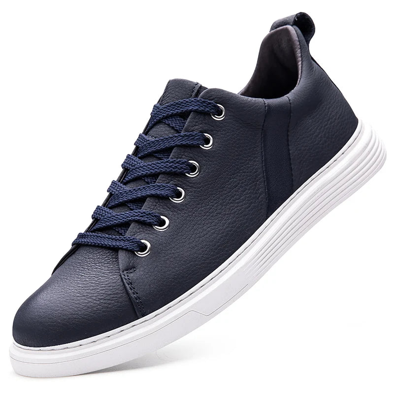 Genuine leather men's board shoes Classic minimalist design style Office and driving Daily Office Business Party Quality shoes