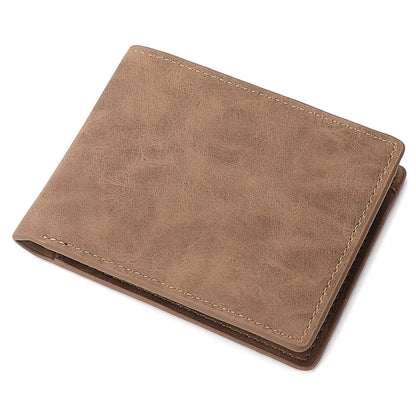 Fashion PU Leather Men Wallet Multi-card Slot Folding Card Bag Large-capacity Money Bag