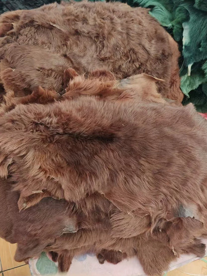 Whole Tuscan Sheepskin Dyed Fur Integrated with the Skin High Density Thick Velvet Curly Wool Sheep Warm Sofa Cushion