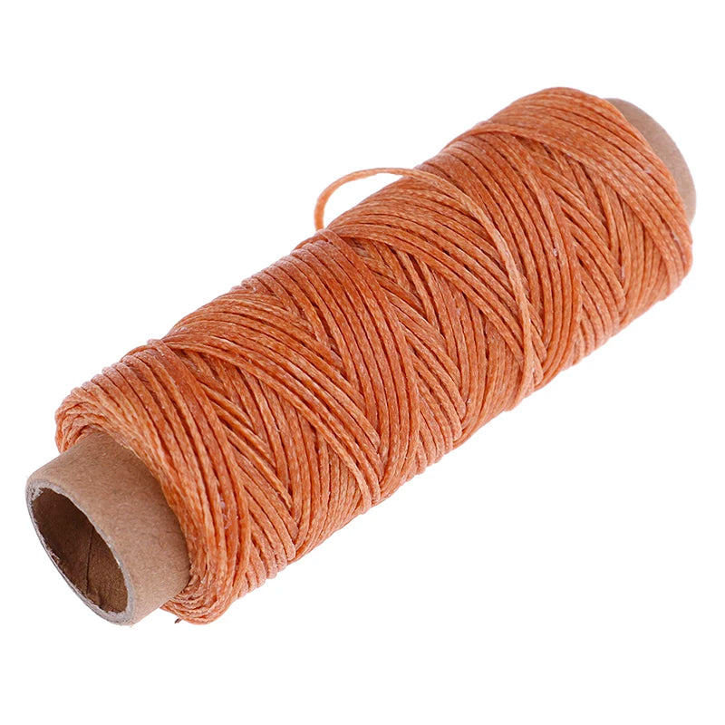 50m/Roll 150D Flat Waxed Thread for Leather Sewing - Hand Stitching Craft Wax String Durable Craft Supply