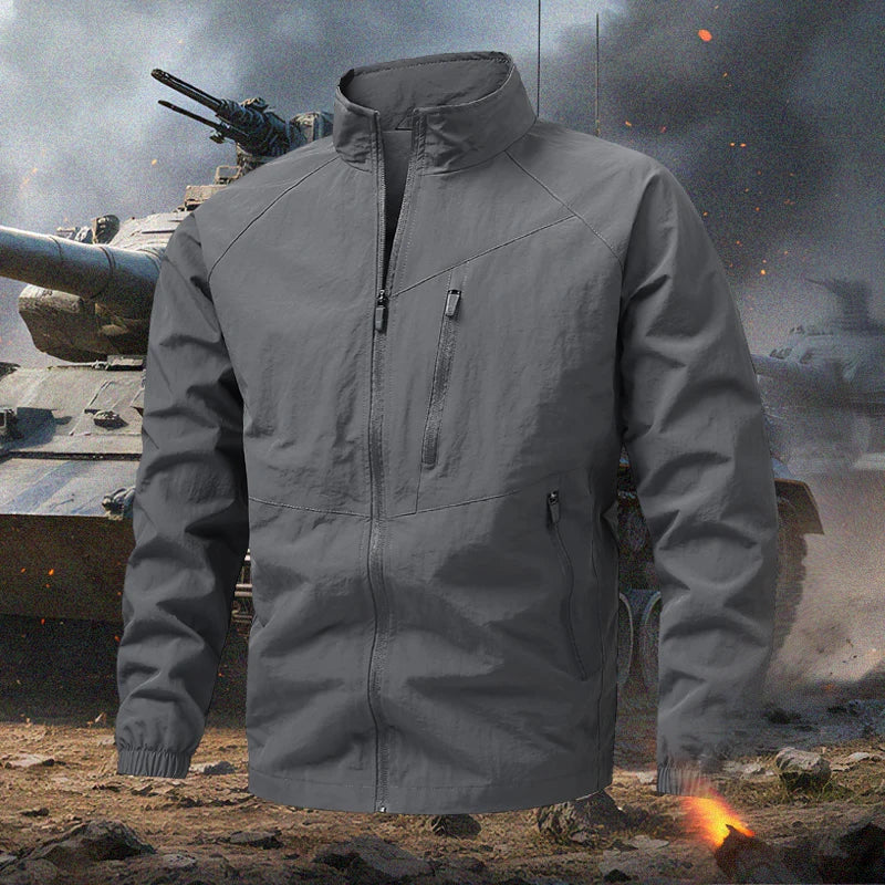 Spring Men Outdoor Multi Pockets Jacket Man Cargo Sports Windproof Tactical Zip Coat Male Waterproof Casual High Quality Jackets