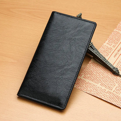 Mens Long Section Wallet Fashion Lightweight Soft PU Leather Mens Horizontal Multifunctional Wallet cartera mujer pURSE
