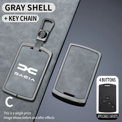 Leather Car Key Case Cover Protective Shell Gifts Accessories For Dacia Logan Sandero Stepway Duster Lodgy Spring Jogger Bigster