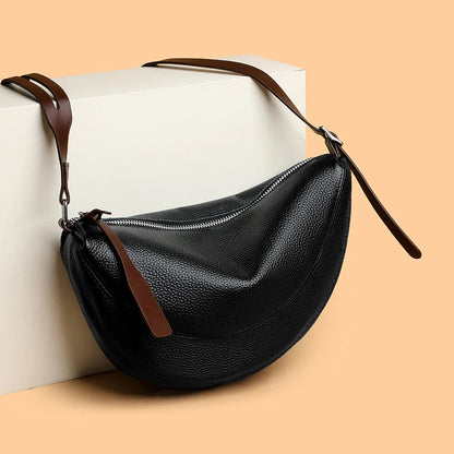 Women Genuine Leather Handbags Designer Fashion Daily Use Purse Female Shoulder bags Luxury Brand Cowhide Ladies Messenger Bags