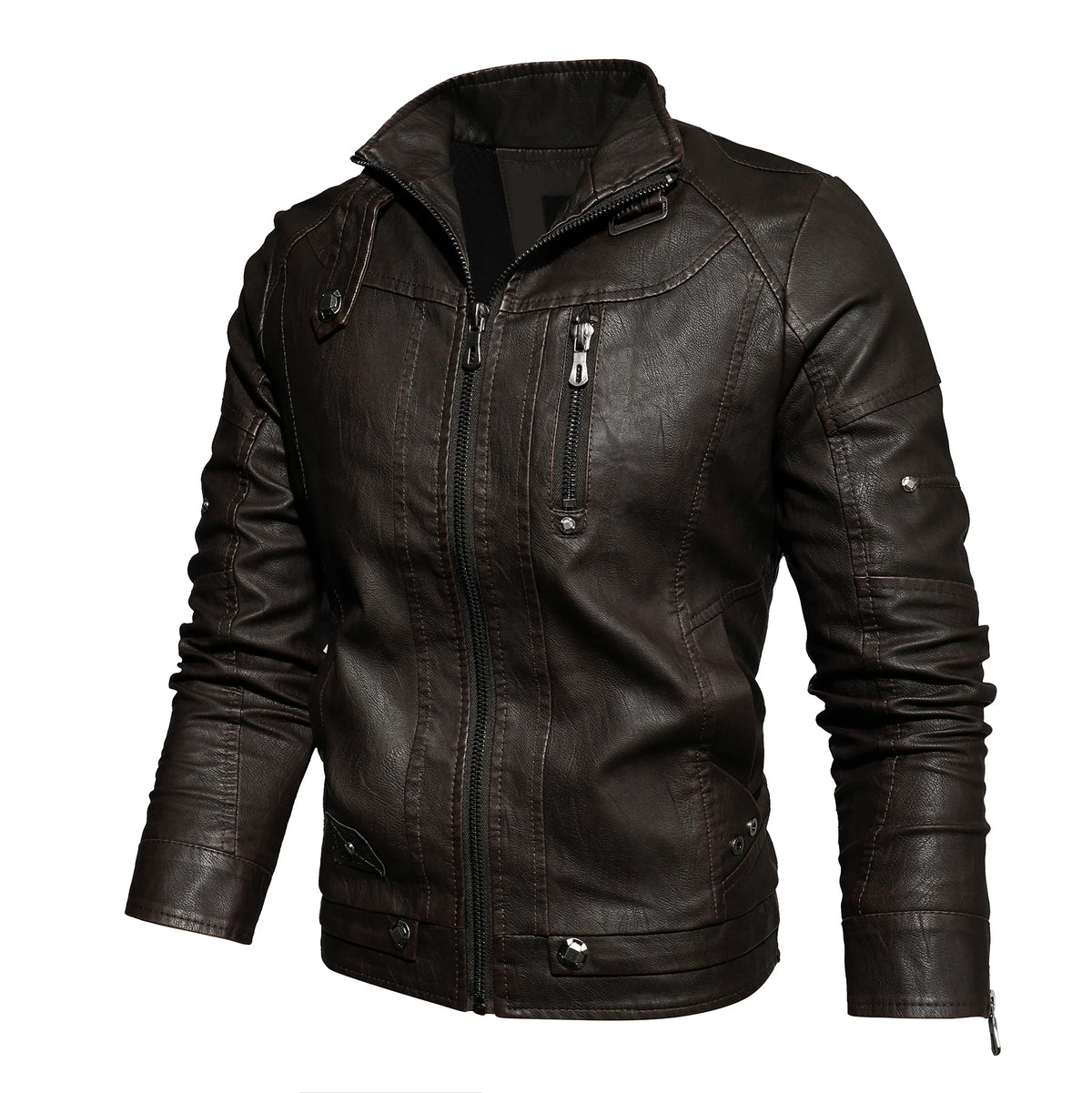 Winter Leather Jacket Men's Chothing New Men Coat Jackets Coats Faux Leather Water Proof Vintage Biker Jacket Men Windproof