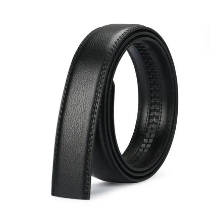 3.5cm Men's Automatic Buckle Belt Business Casual Men's Leather Belt High Quality Suit Pants Belt No Buckle