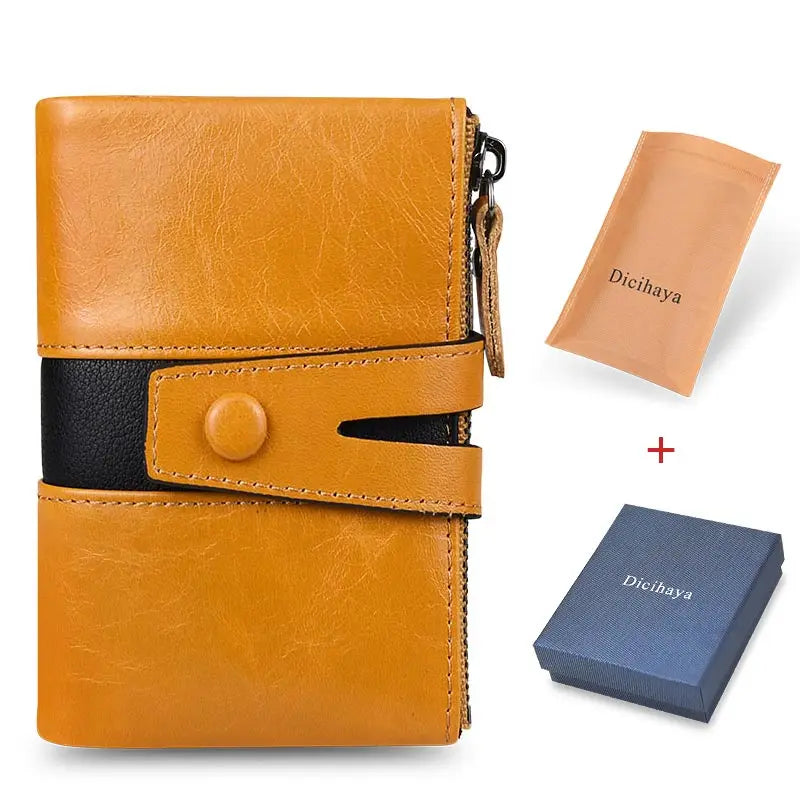 Genuine Leathe Men Wallet Luxury Desig Bifold Short Wallets Male Hasp Vintage Purse Coin Pouch Multi-functional Card Pocket