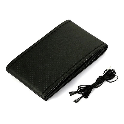 Car Steering Wheel Cover Needles And Braid Thread Artificial Leather Car Covers Suite 2 Color DIY Texture Soft Auto Accessories