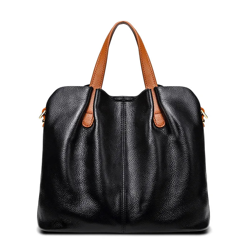 Women's Bag 100% Genuine Leather Luxury Designer Shoulder Bag Soft Cowhide Handbags Large Capacity Crossbody Bags for Women