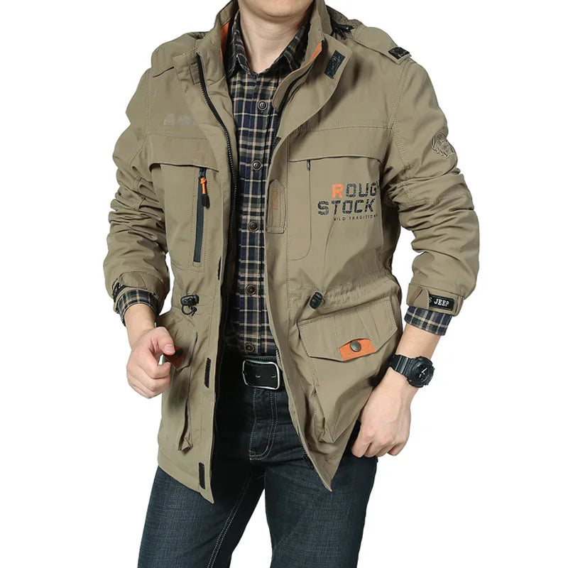 2024 Business Casual Jackets Man Sports Coat Spring Windproof Hooded Jackets Quick Drying Lightweight Outdoor Climbing Outwear