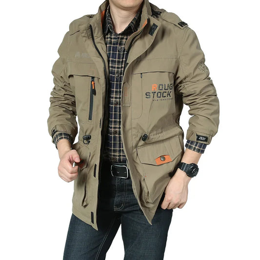 2024 Business Casual Jackets Man Sports Coat Spring Windproof Hooded Jackets Quick Drying Lightweight Outdoor Climbing Outwear
