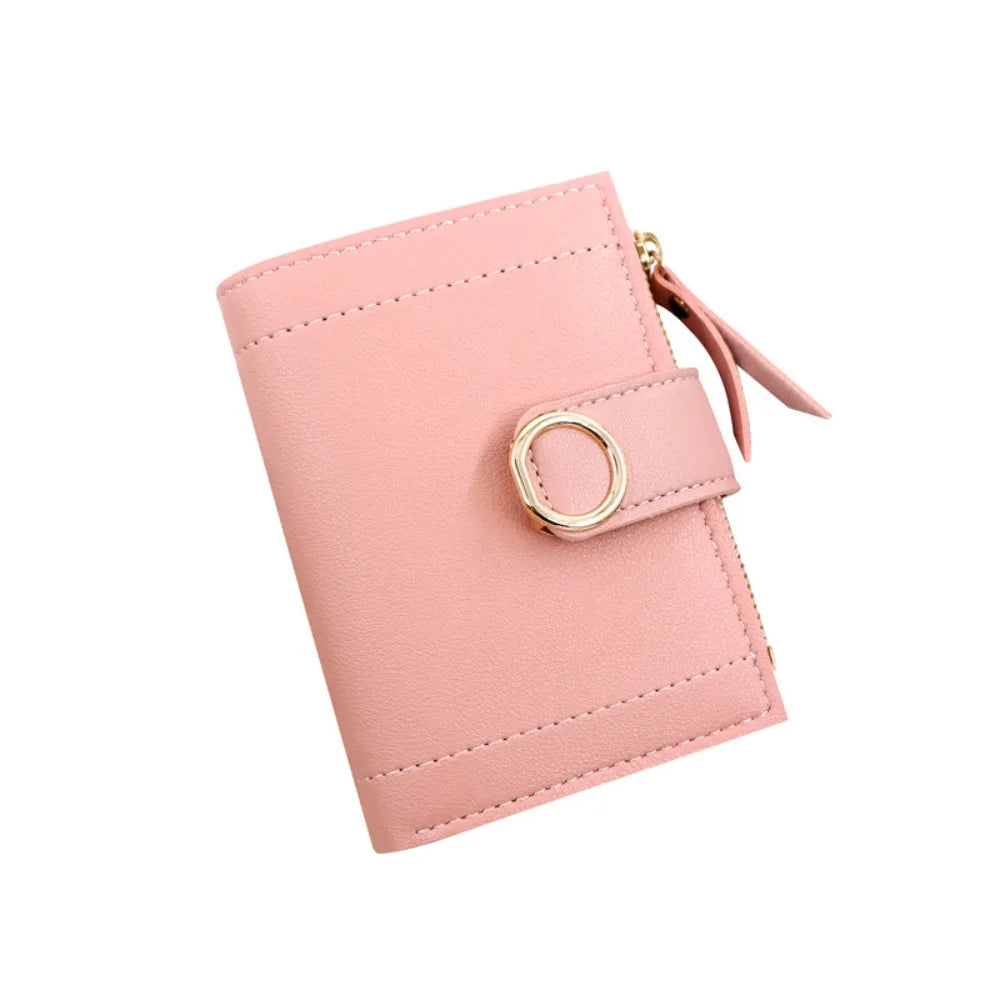 PU Leather Women Wallet Large Capacity Multiple Card Slots Short Purses Lightweight Wear-resistant Card Holder For Girls Women's