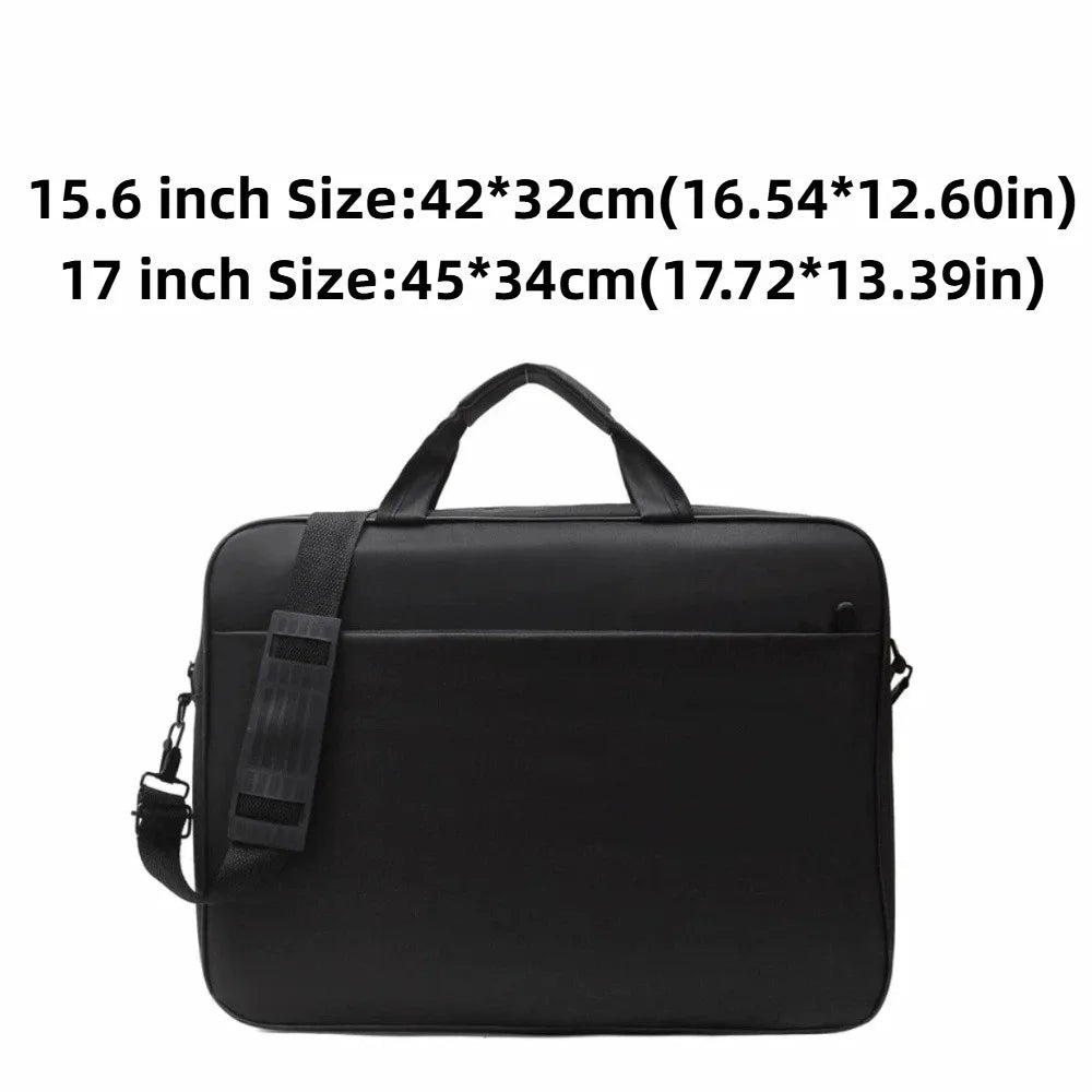15.6/17 Inch Business Laptop Bag with Handle Briefcase Portable Laptop Bags Solid Color Shoulder Strap Laptop Shoulder Bag
