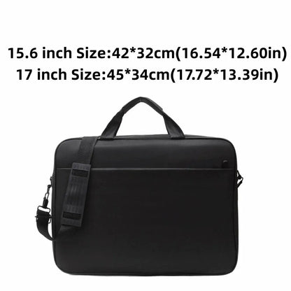 15.6/17 Inch Business Laptop Bag with Handle Briefcase Portable Laptop Bags Solid Color Shoulder Strap Laptop Shoulder Bag