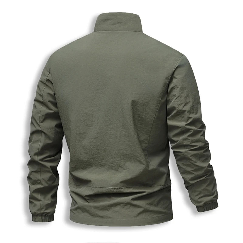 Outdoor Jacket Man Sports Windbreaker Zipper Jacket Turn-Down Collar Autumn Man Hiking Camping Coat Spring Clothing Top