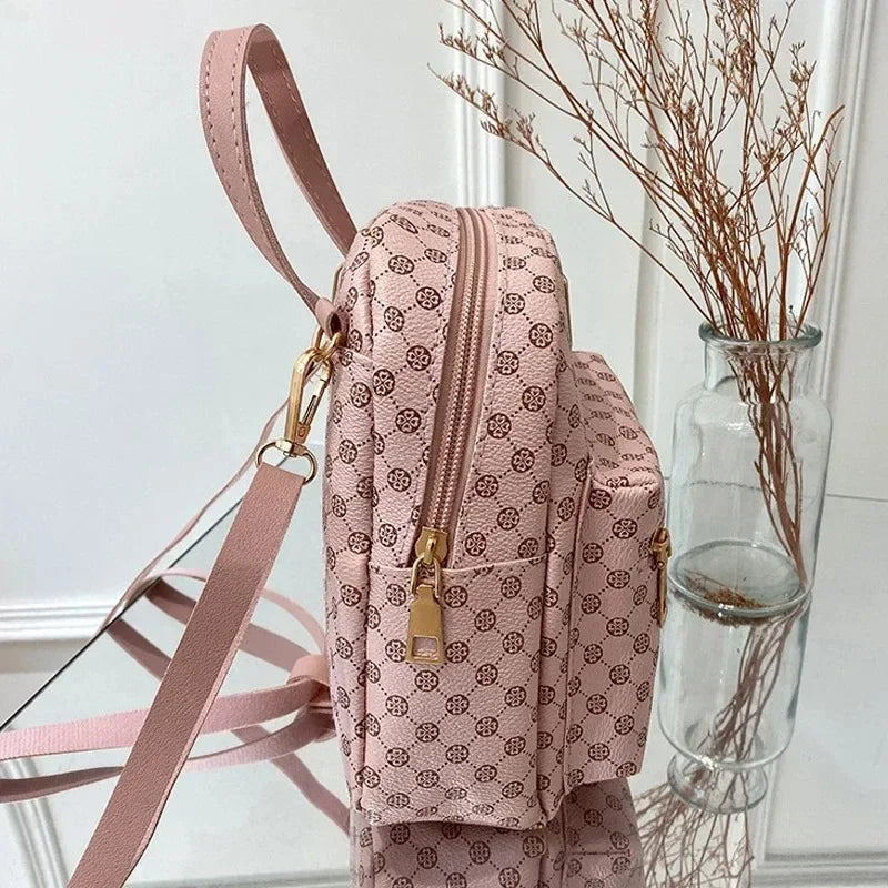 Women's Handbag Single Shoulder Crossbody Bag Double Shoulder Backpack Fashion All-matching Large Capacity Leisure Backpack