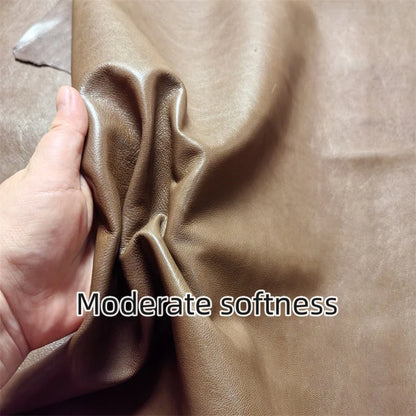 0.8/1mm Brown Oil Wax Sheepskin. First Layer Leather. Real Leather Fabric. Manual DIY For Bag Leather Repair. Whole Sheepskin