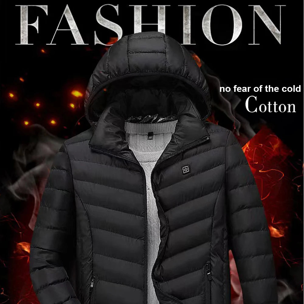 Heated Jacket Men Women USB Electric Self Heating Jacket Winter Coat Warm Hunting Camping  Hiking Skiing Clothing 2-21 Areas