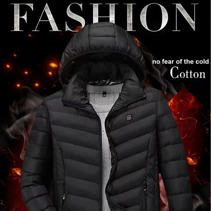 Heated Jacket Men Women USB Electric Self Heating Jacket Winter Coat Warm Hunting Camping  Hiking Skiing Clothing 2-21 Areas