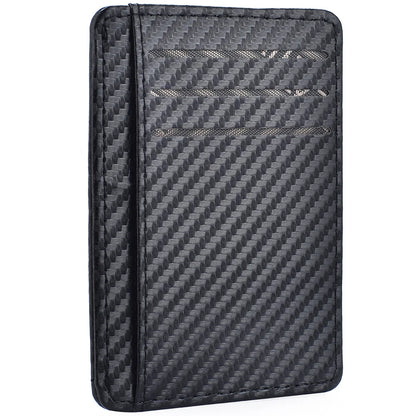 Men's Slim Minimalist Front Pocket Wallets Credit Card Holder Portable Leather Wallets