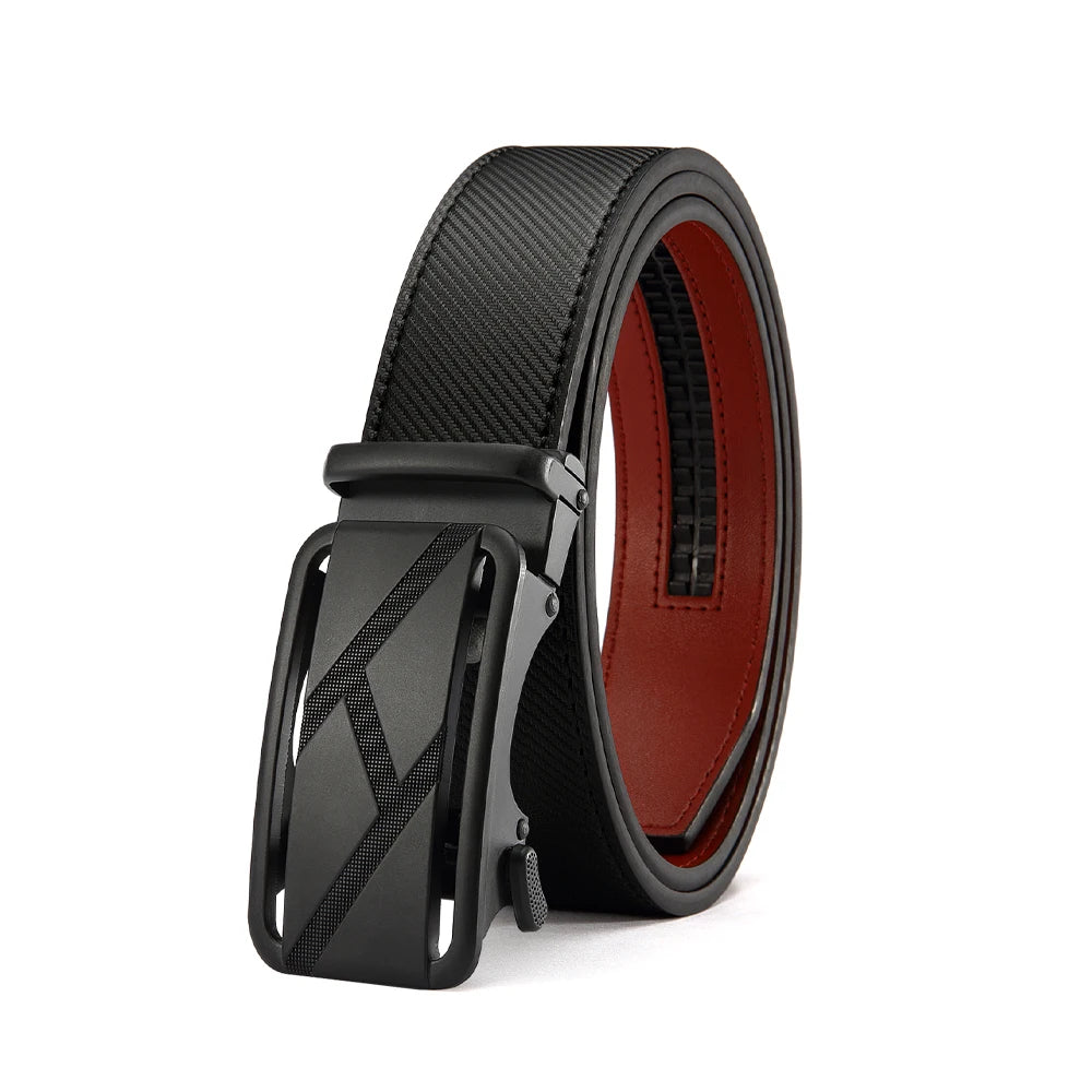 New Business Leisure Men's Alloy Square Buckle Belt Men's Luxury Designer High Quality Leather Cowboy Belt Multi Color