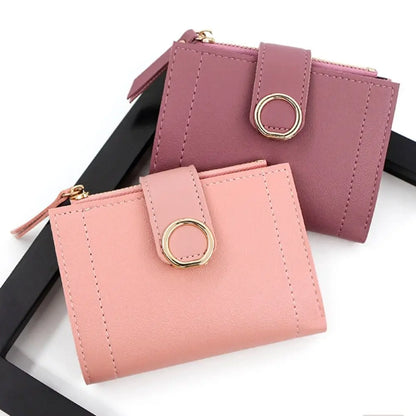PU Leather Women Wallet Large Capacity Multiple Card Slots Short Purses Lightweight Wear-resistant Card Holder For Girls Women's