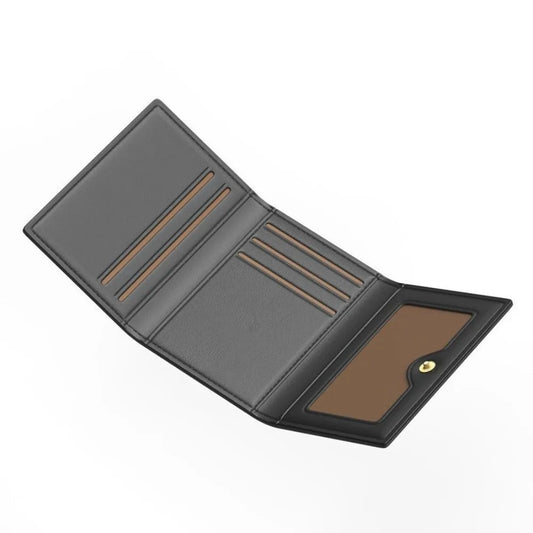 Luxury Leather Men Card Wallets Multifunctional Large Capacity Card Holder Multi-card Solid Color Male Purse Women