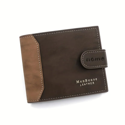 Personalize Name Exclusive Men Wallets Best Gift for Husband Father Engraved Text Custom Fashion Frosted Leather Bifold Wallet