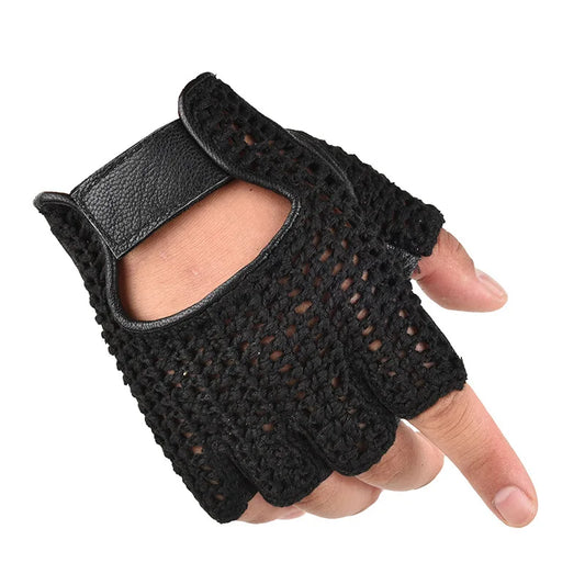 Sheepskin Leather Mesh Breathable Summer Fitness Sports Exercise Training Gym Gloves Multifunction Non-slip Tactical Gloves