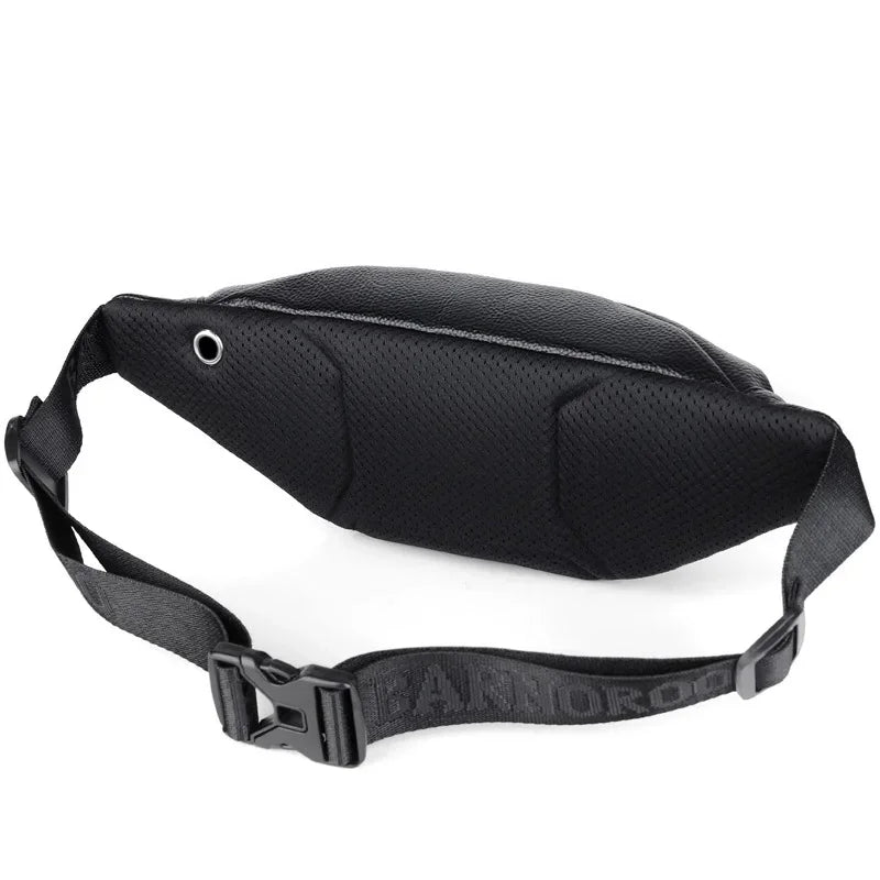 Business Leather Waist Bag Multifunctional Workout Traveling Running Crossbody Casual Wallets Waist Pack Phone Bag Man Chest Bag