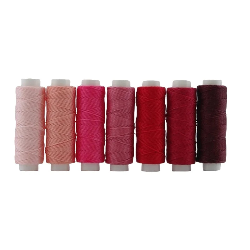 7PCS 0.55mm 30 Meters Leather Waxed Thread Cord For DIY Handicraft Tool Hand Stitching Thread Round Waxed Sewing Line