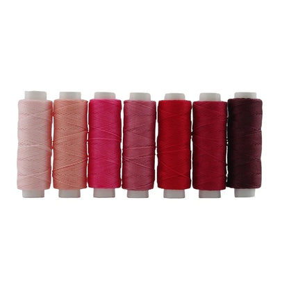 7PCS 0.55mm 30 Meters Leather Waxed Thread Cord For DIY Handicraft Tool Hand Stitching Thread Round Waxed Sewing Line