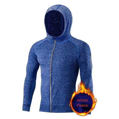 Men's Running Workout Jacket, Training Zipper Coat, Sportswear, Long Sleeve, Jogging Sweatshirt, Gym Clothing, Fitness Equipment