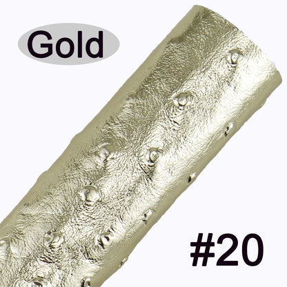 Plain Solid Ostrich Textured Embossed Faux Leather Fabric For Handbag Bag Decoration Textile Craft DIY CN461