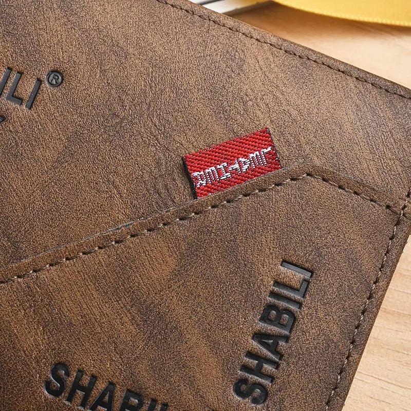 WERLLANDS PU Leather Short Wallet Slim Portable Business Purse Card Holder For Men
