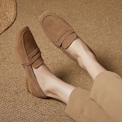 flat shoes Retro Nostalgic All Genuine Leather Women's Shoes Casual And Comfortable Walking loafers