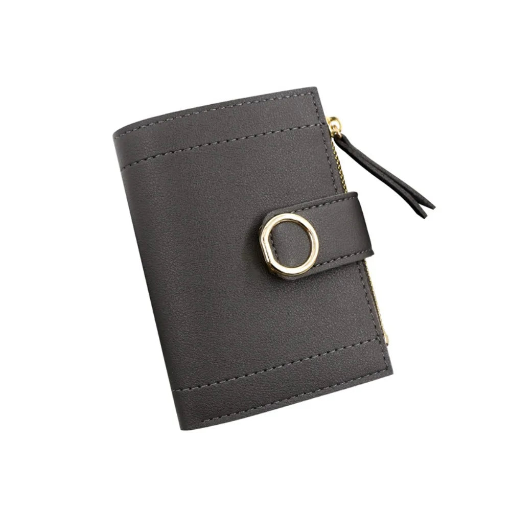 PU Leather Women Wallet Large Capacity Multiple Card Slots Short Purses Lightweight Wear-resistant Card Holder For Girls Women's