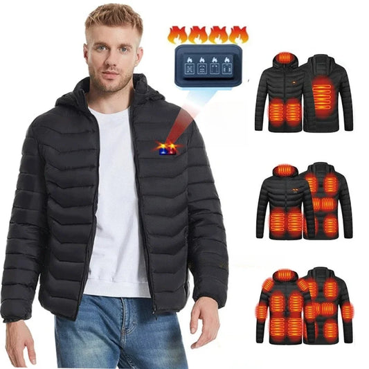 Heated Jacket Men Women USB Electric Self Heating Jacket Winter Coat Warm Hunting Camping  Hiking Skiing Clothing 2-21 Areas