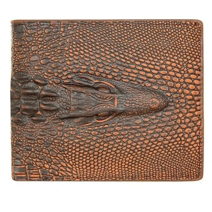 PU Leather Wallets Luxury Cattle Male Crocodile Emboss Simple Standard Brand Handy Purse Men Wallet