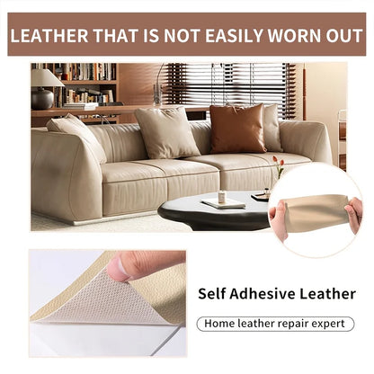 Self Adhesive Leather Repair Patch Soft Synthetic Leather Stickers Waterproof Wear-resistant DIY Sofa Car Seat Couch Furniture