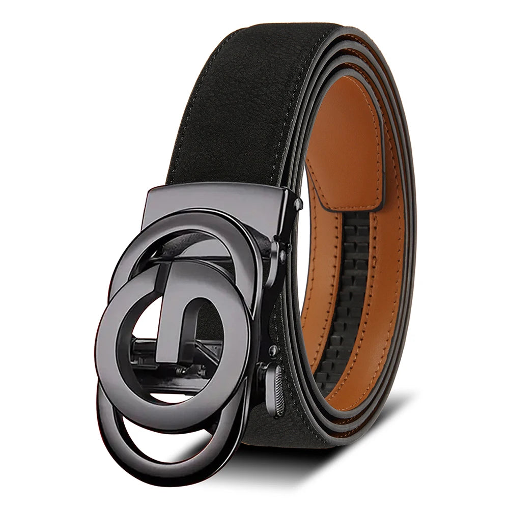 Men Leather Belt Automatic Buckle High Quality Male Leather Strap Luxury Jeans for Men Men Accessori